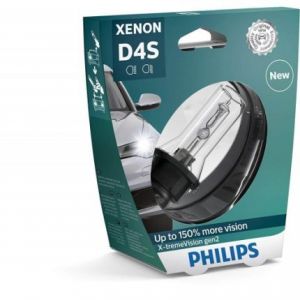 Bóng đèn pha ôtô xe hơi Philips Xenon D4S 42402 XV2 42V 35W P32D-5 C1 tăng sáng 150_, sáng vàng tiêu chuẩn 4800K