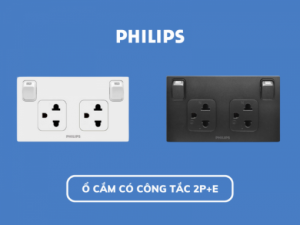 Ổ cắm có công tắc LeafStyle 2P+E Philips