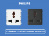 o-cam-don-co-noi-dat-leafstyle-simplex-2pe-us-eu-philips - ảnh nhỏ  1
