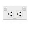 o-cam-am-san-leafstyle-dup-2pe-socket-with-switch-philips - ảnh nhỏ  1