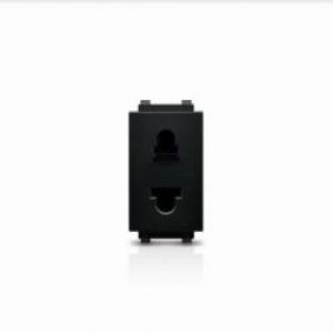 Ổ cắm đơn LeafStyle Simplex 2P US-EU Socket, black Philips